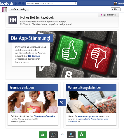 YourFans.de – Facebook Image Voting Application