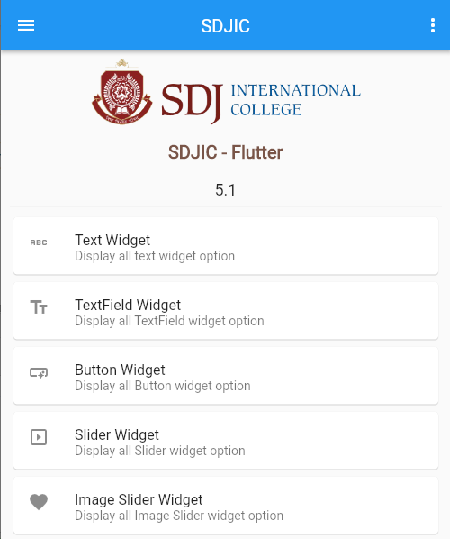 SDJIC Flutter – Demonstration & Concept Showcase App